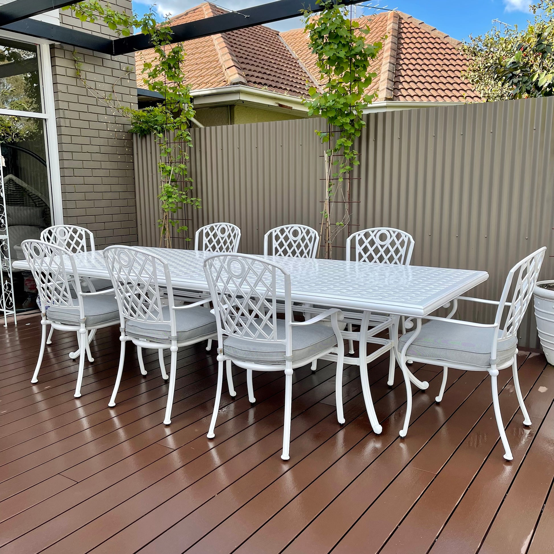 Portarlington Dining Table - White Frame
