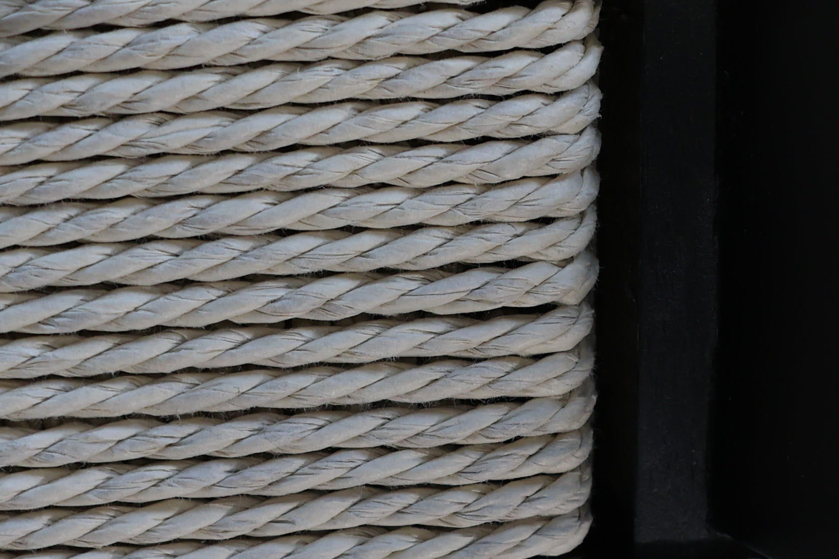 Wishbone Bar Stool - Black w/ Natural Seat