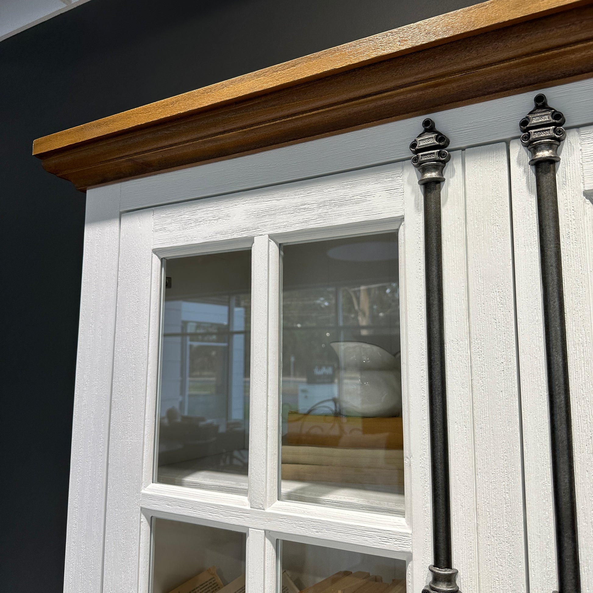 Provedore Two Tone Vitrine 2 Glass Doors - Espagnolette Bolt Handles