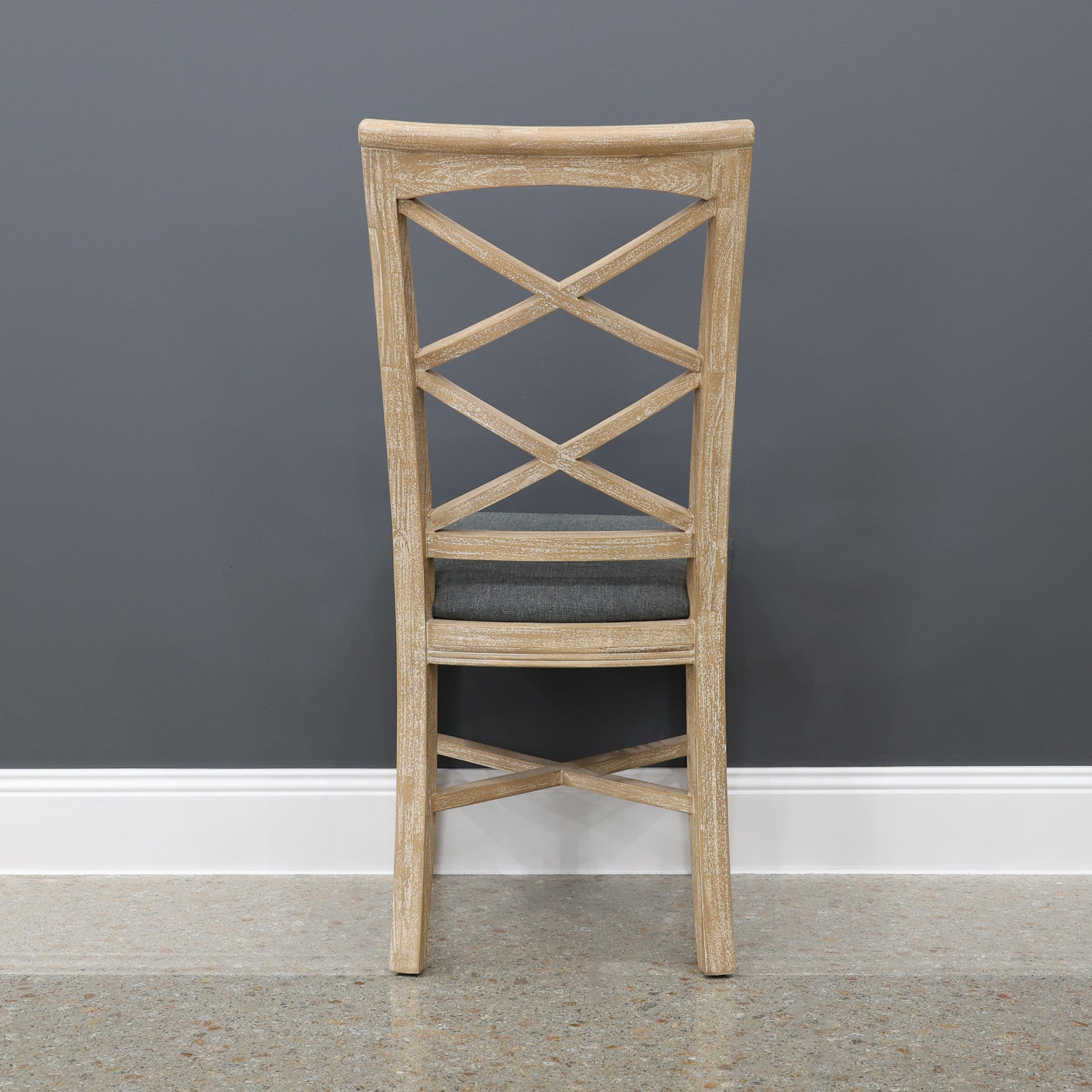 Provedore Dining Chair - Natural w/ Grey Fabric Seat