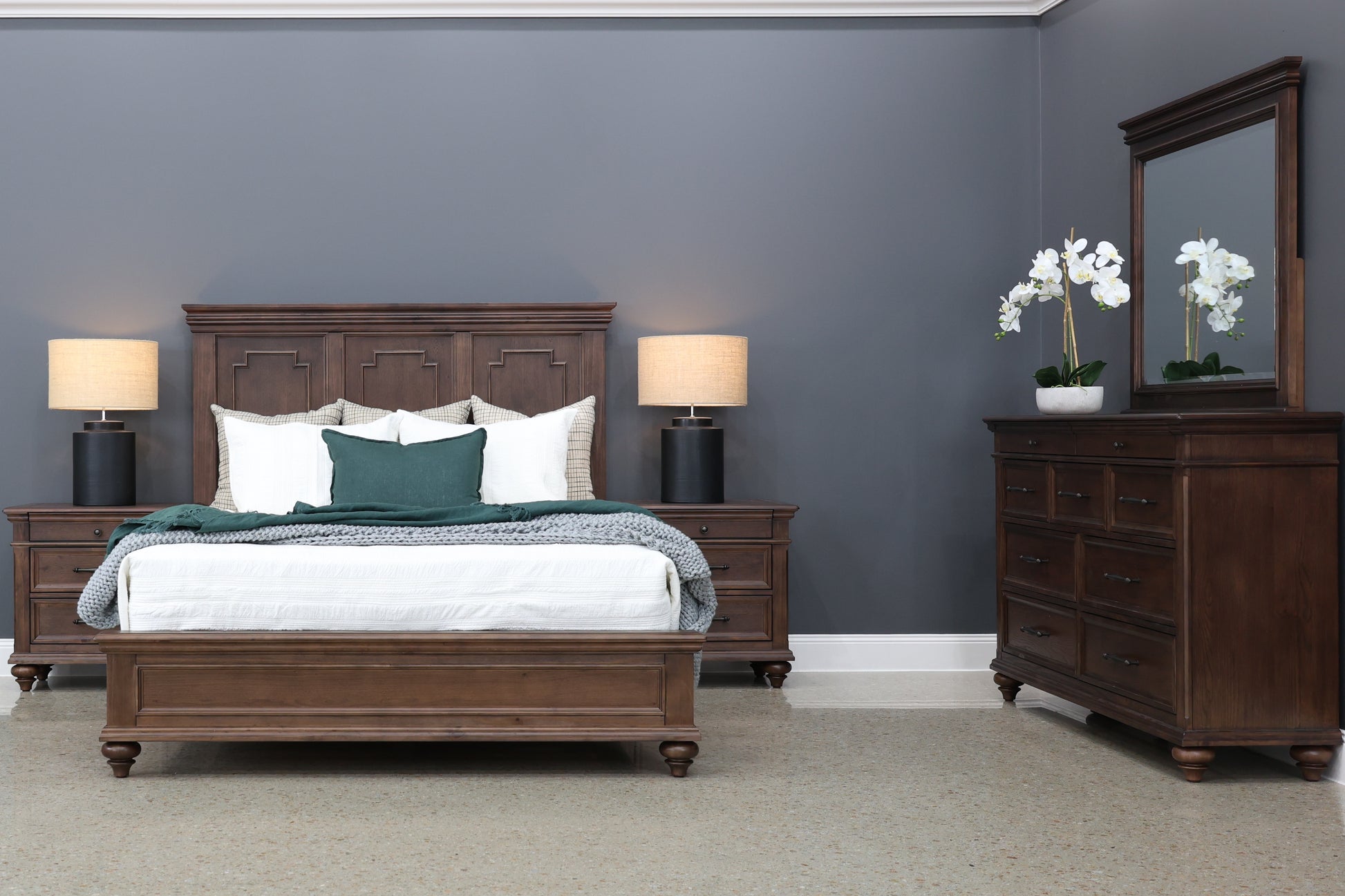 Melton Dark Auburn Dresser Mirror