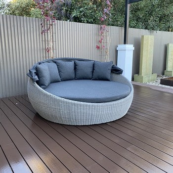 Portsea Large Day Bed - Brushed Grey (With Cove)