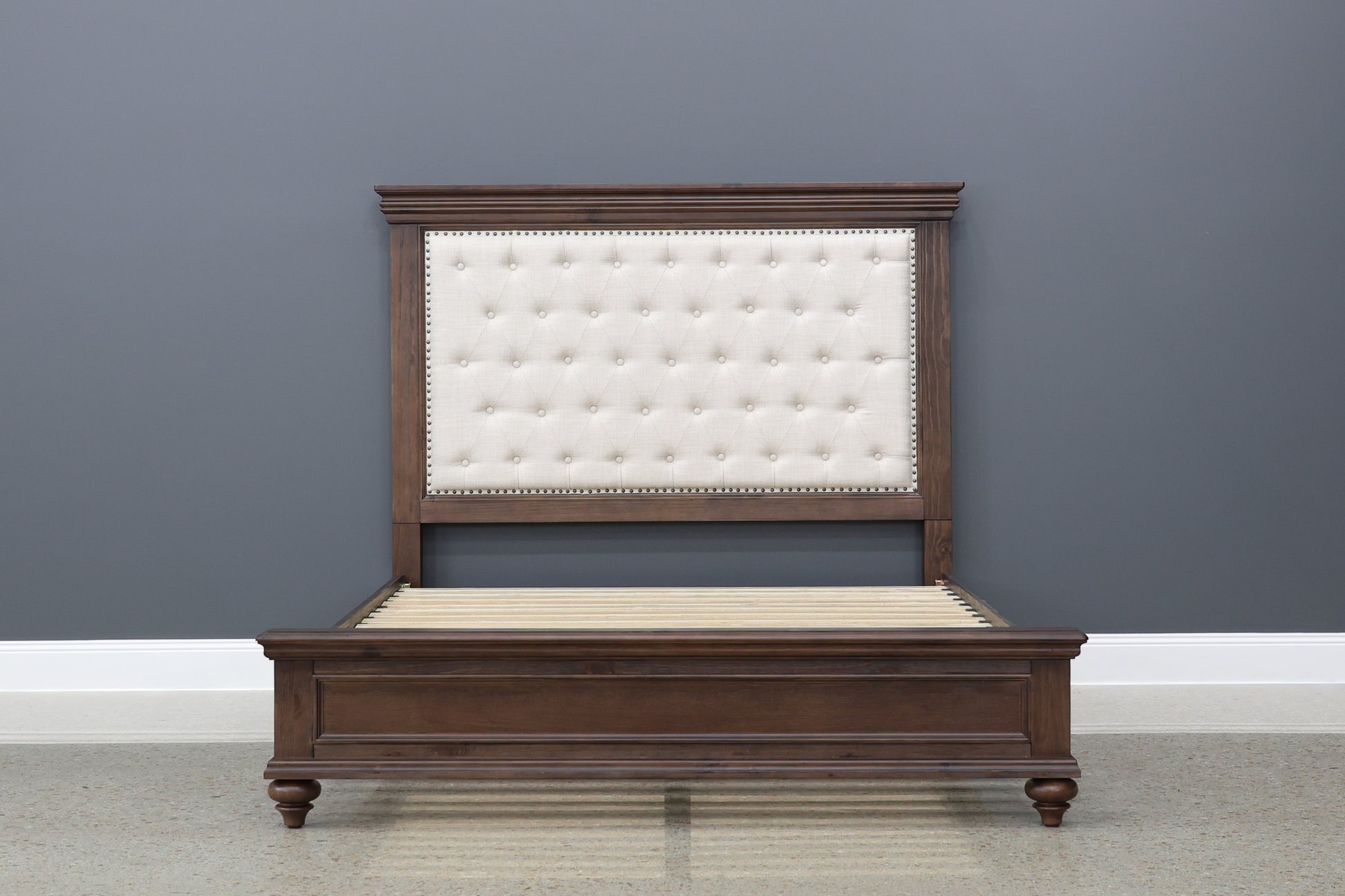 Melton Bed - Upholstered Dark Auburn