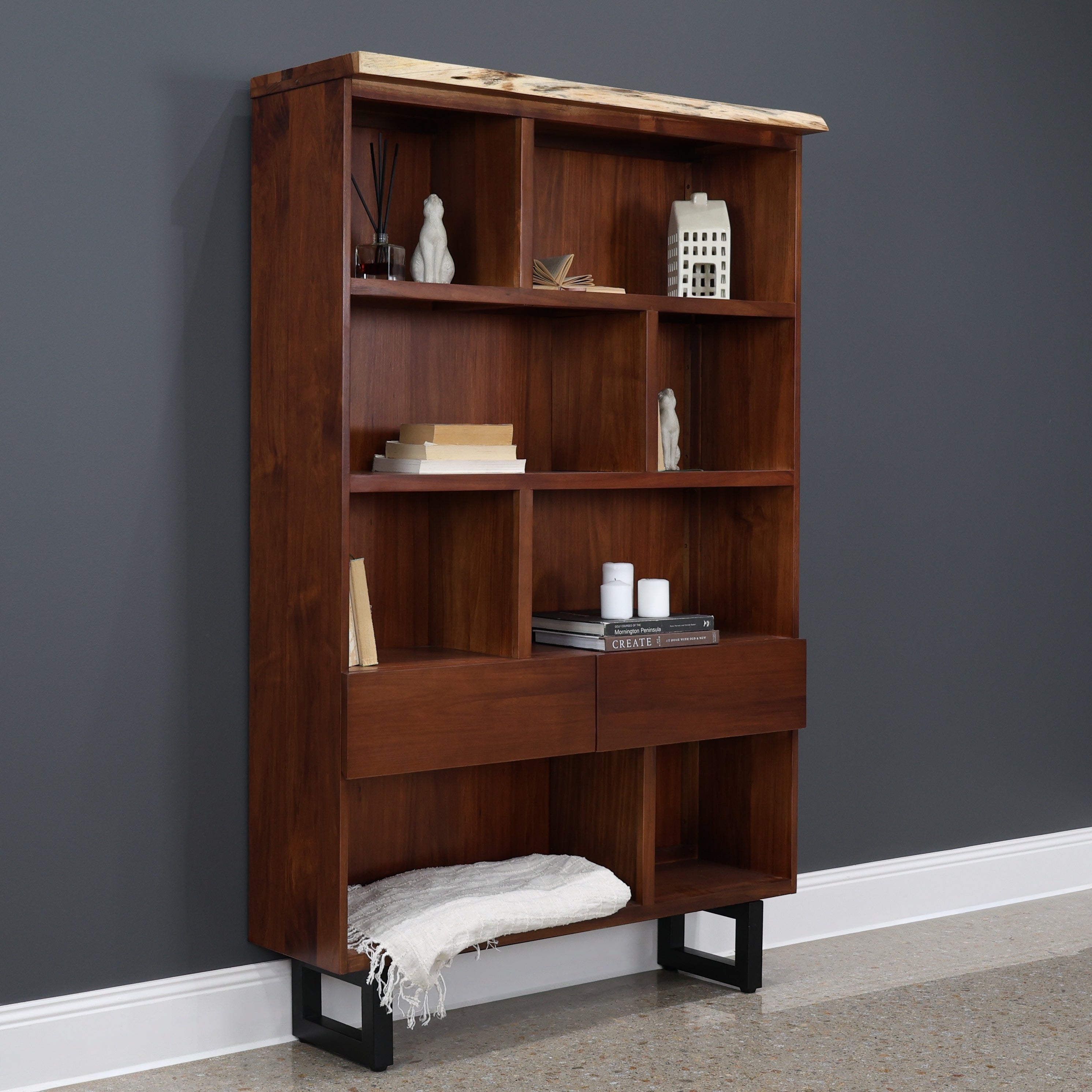 Dark Valley Bookcase w/ 2 Drawers