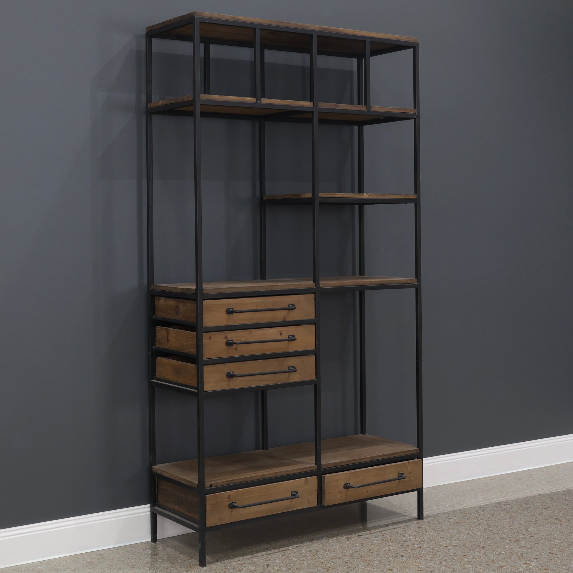 Elliot Bookcase w/ Staggered Shelves