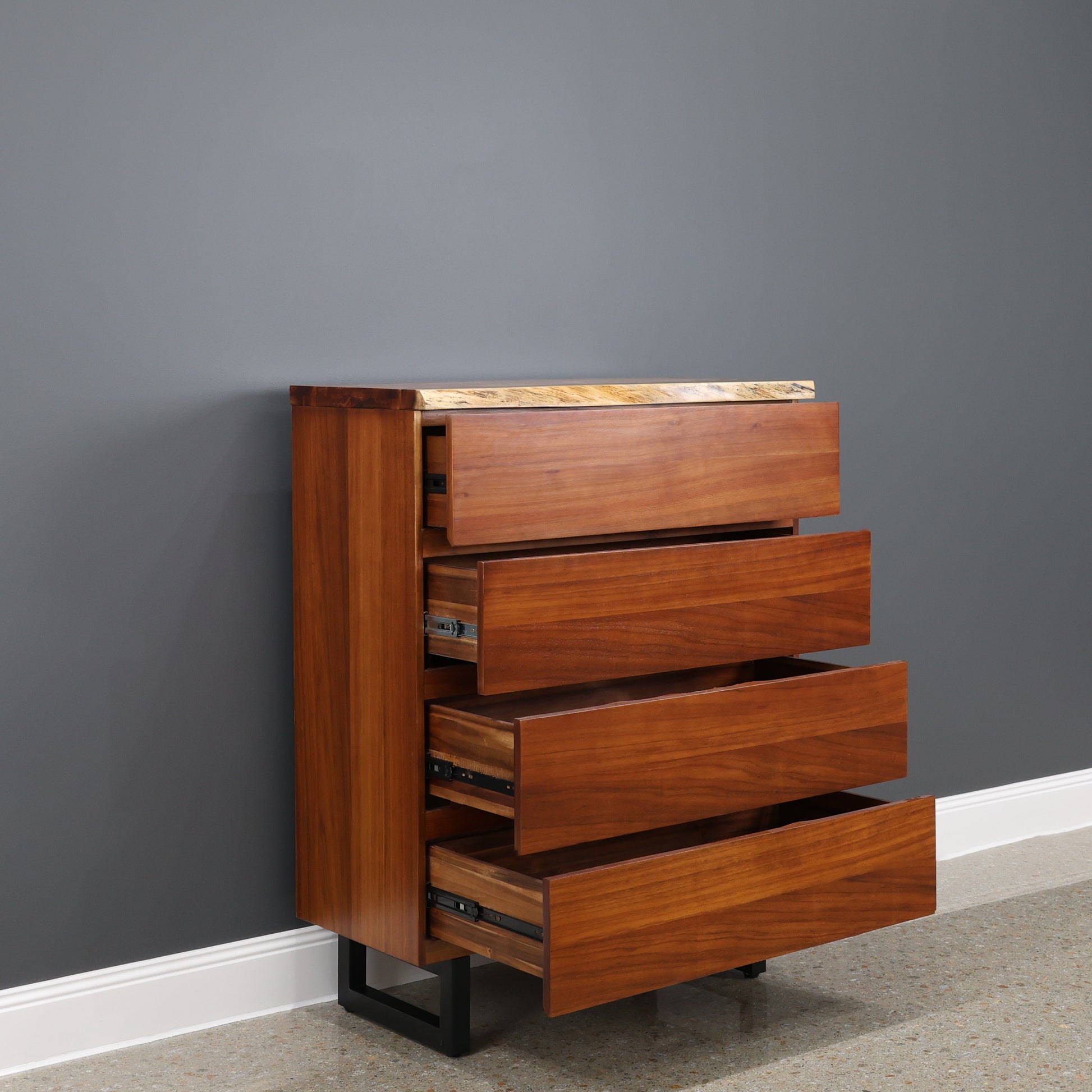 Dark Valley Tallboy 4 Drawers