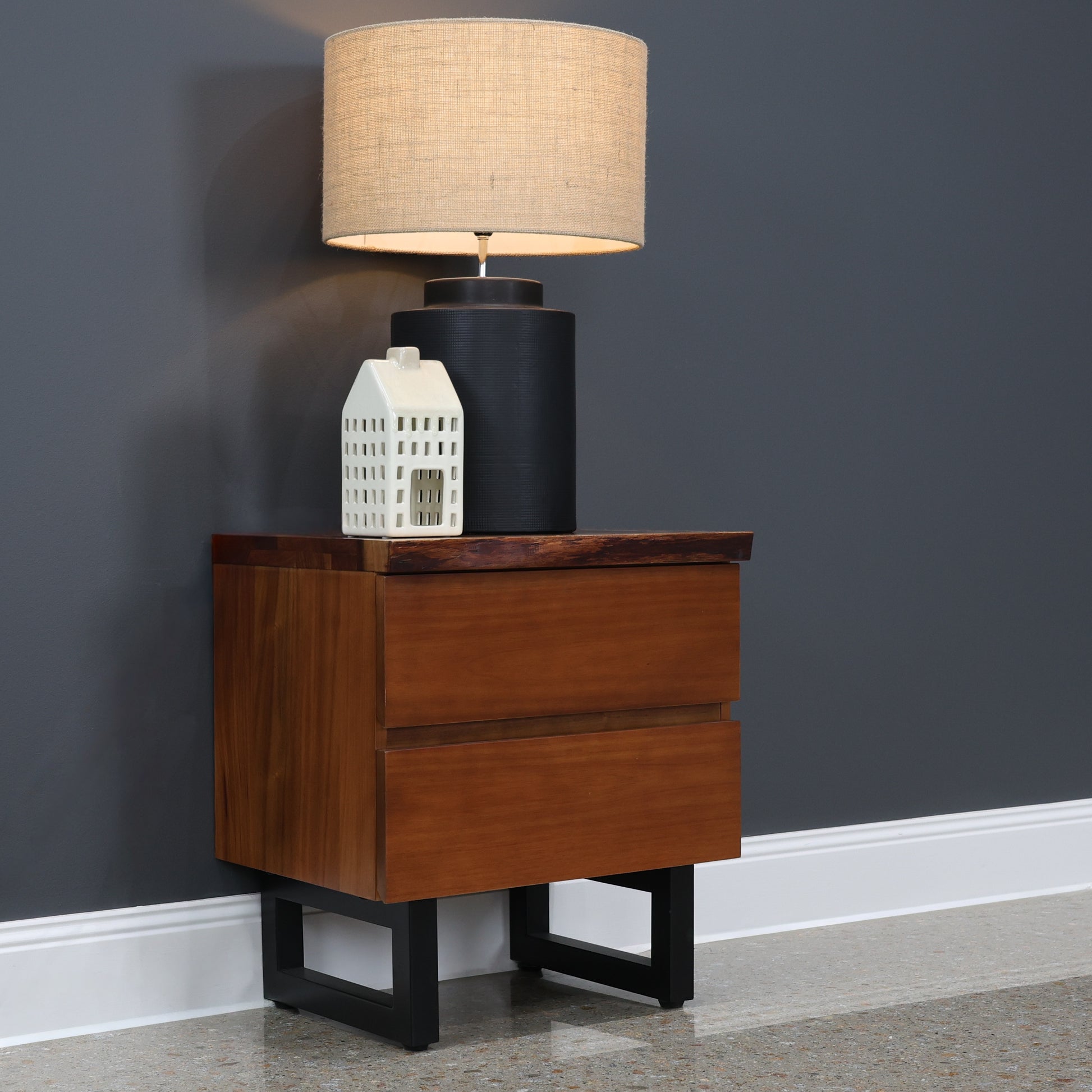 Dark Valley Bedside Table