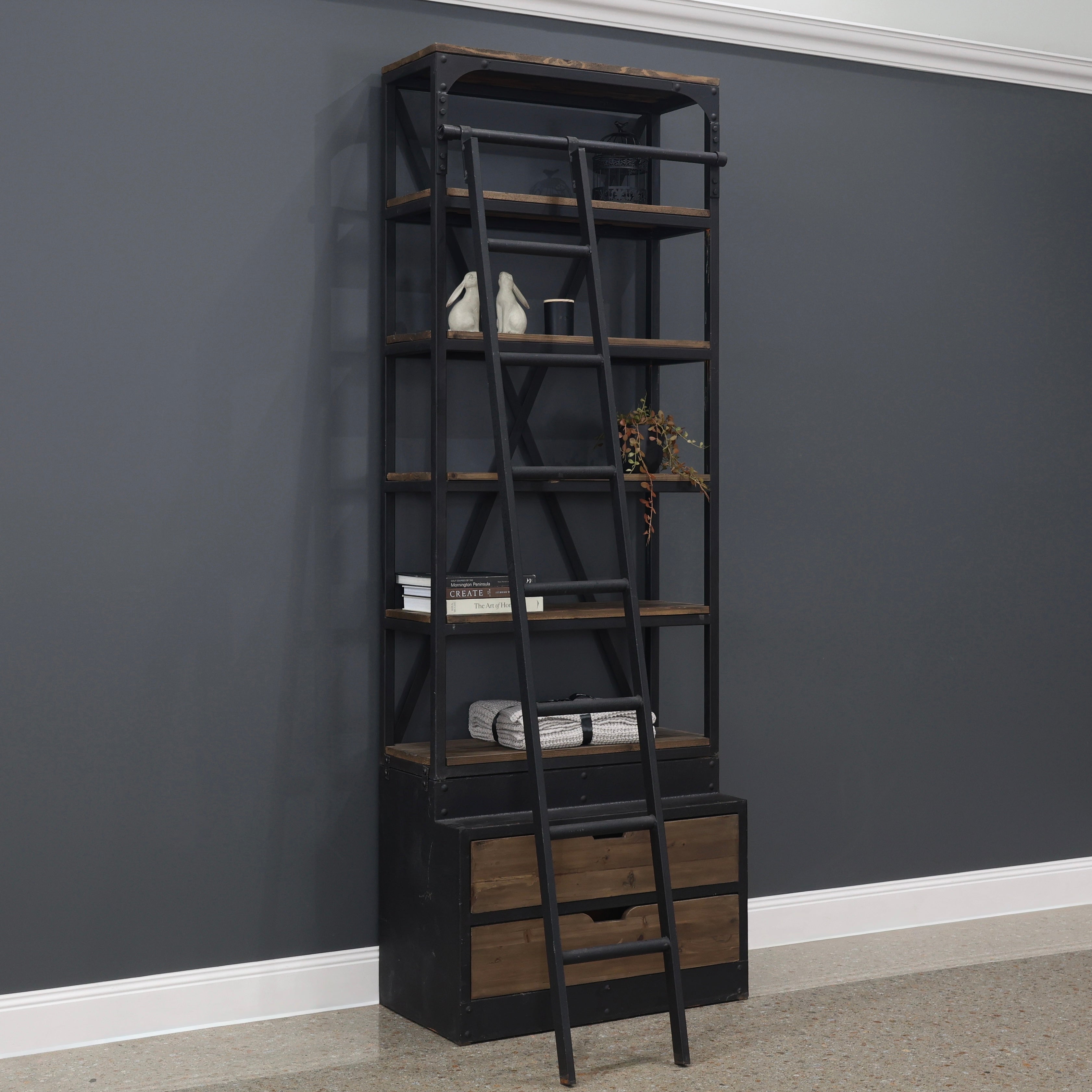 Oxley Bookcase w/ Ladder - Small