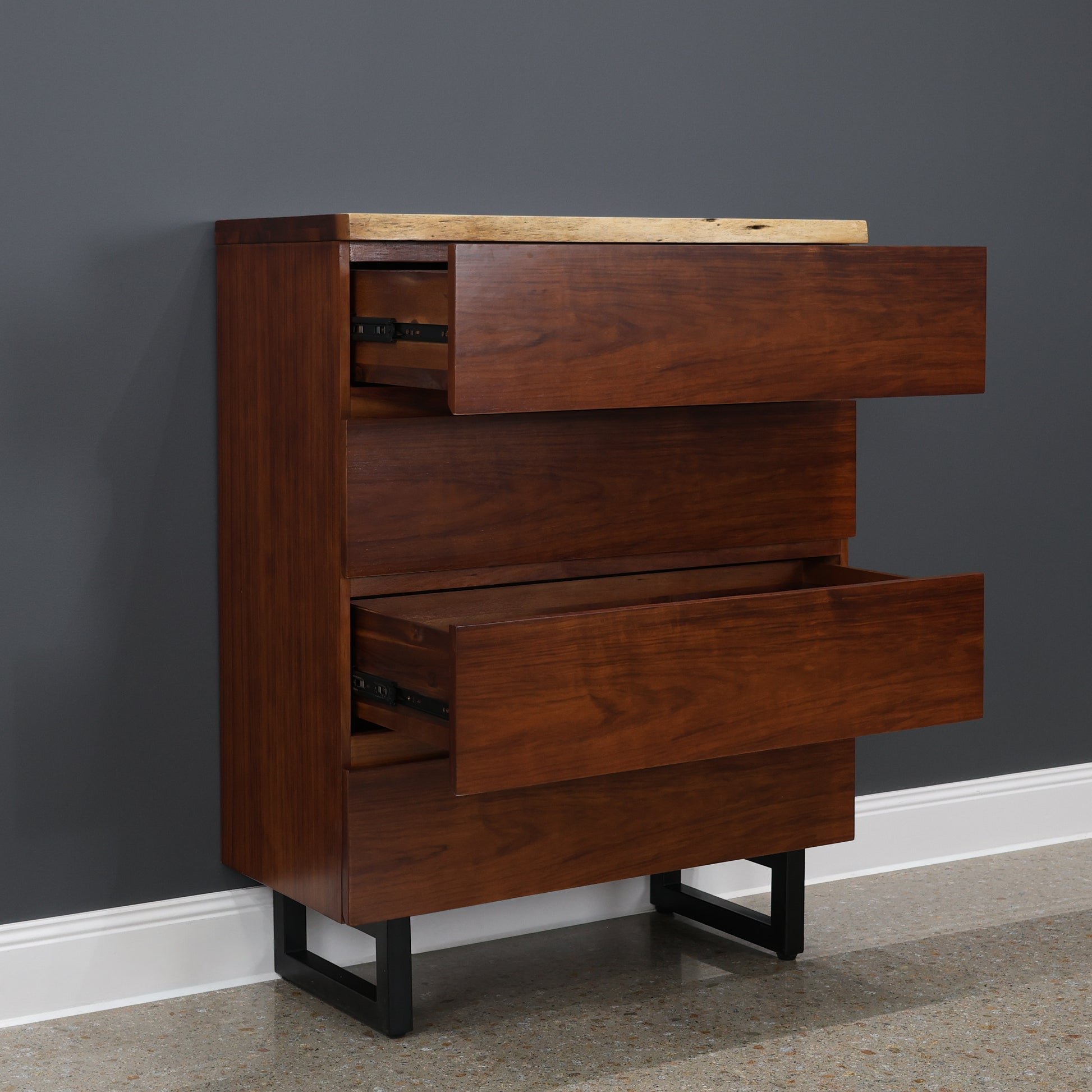 Dark Valley Tallboy 4 Drawers
