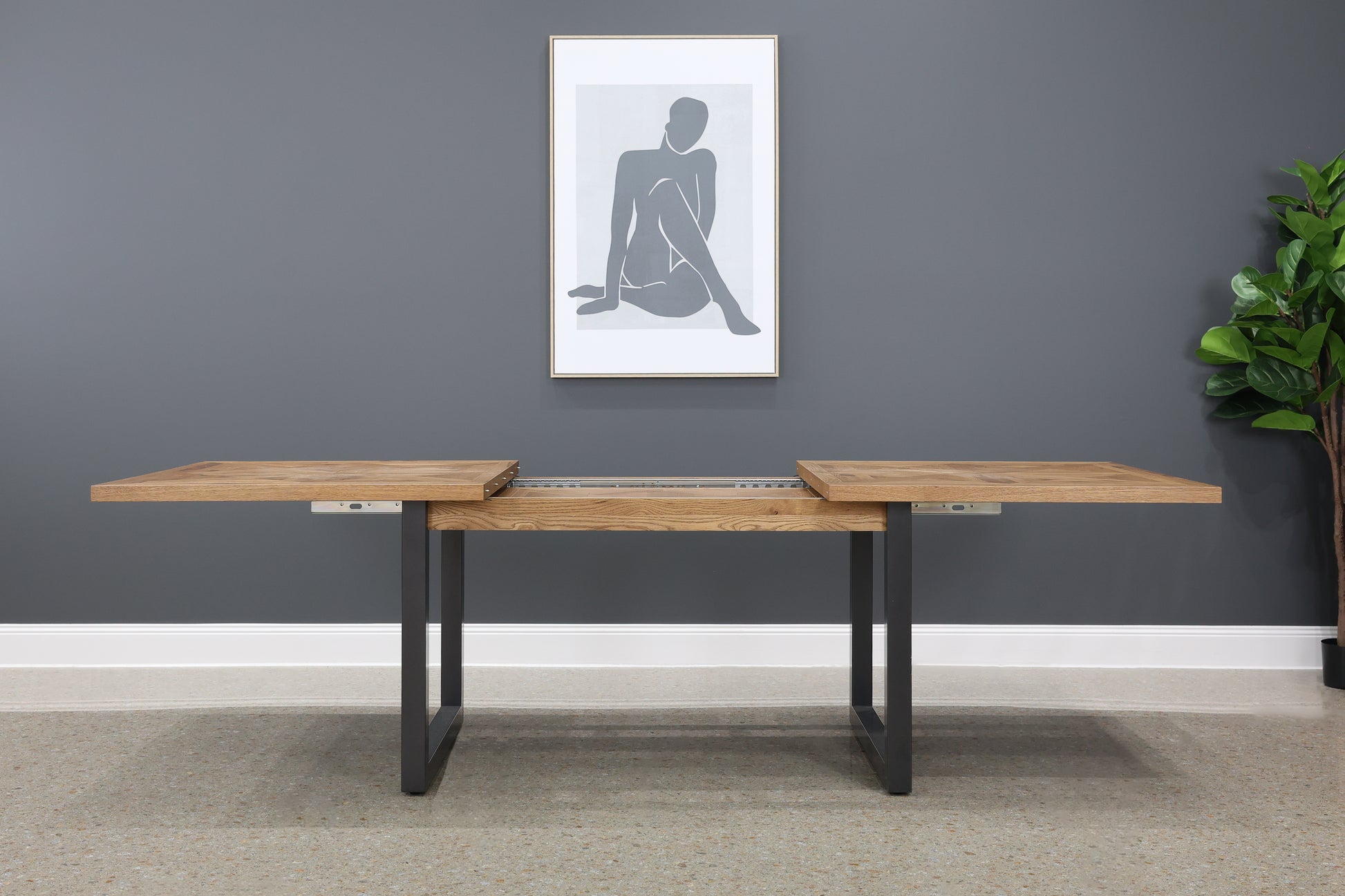 Industrial Extension Table - 190cm - 240cm L