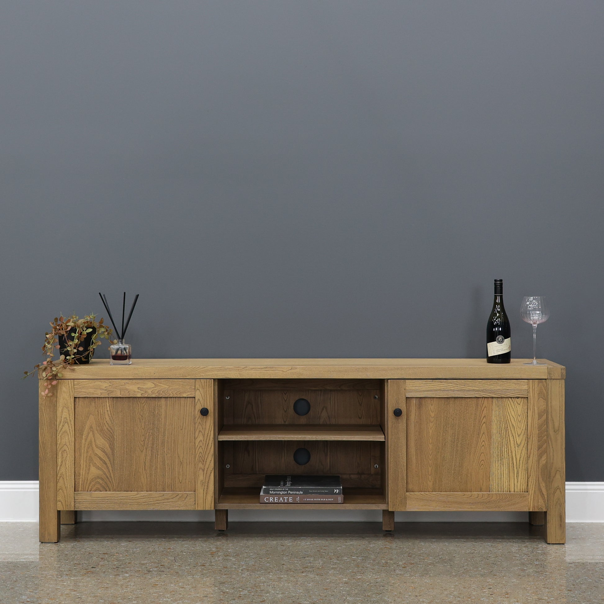 Mallee Large TV Unit w/ 2 Doors - 180cm