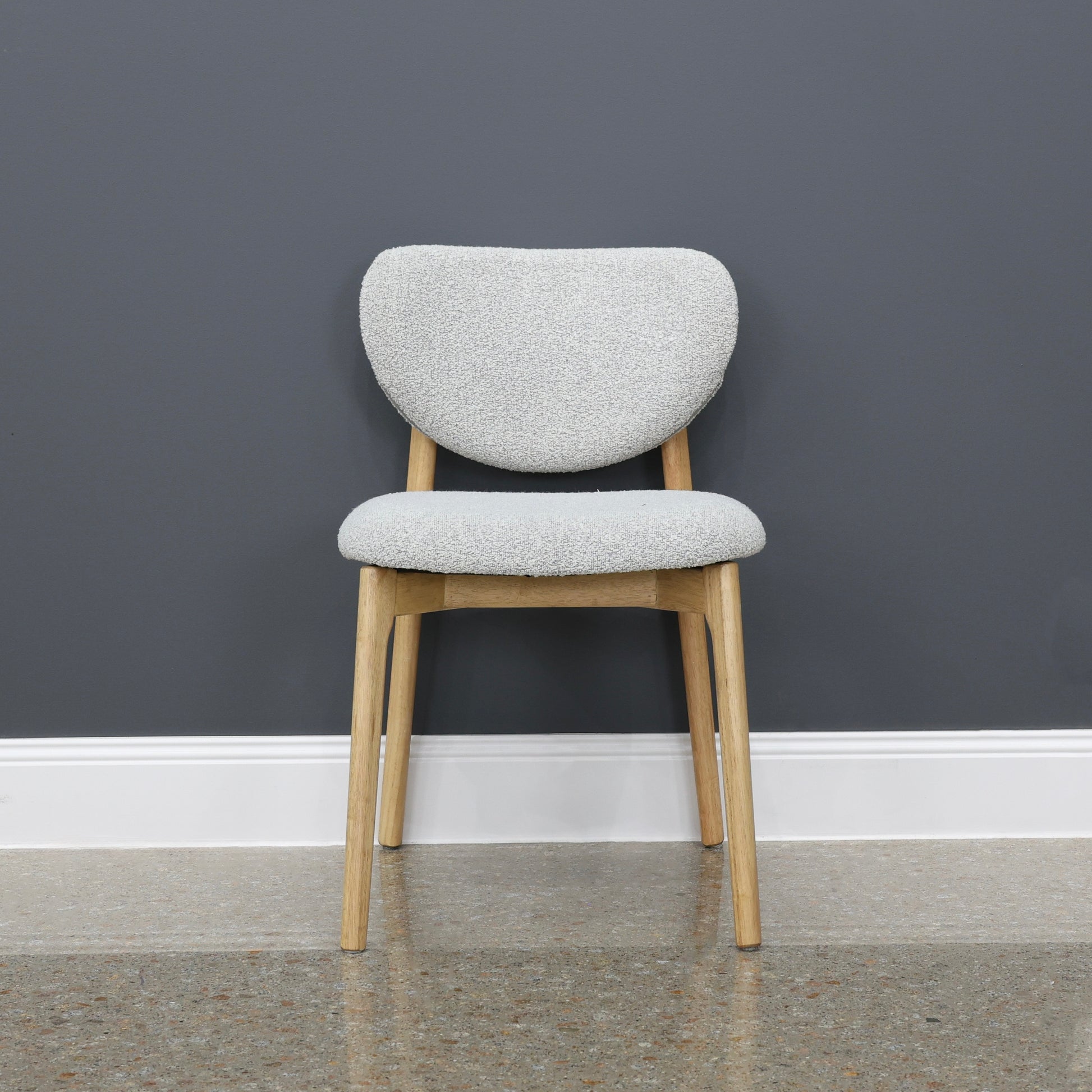 Albany Oak Solid Wood Dining Chair - Natural Fabric