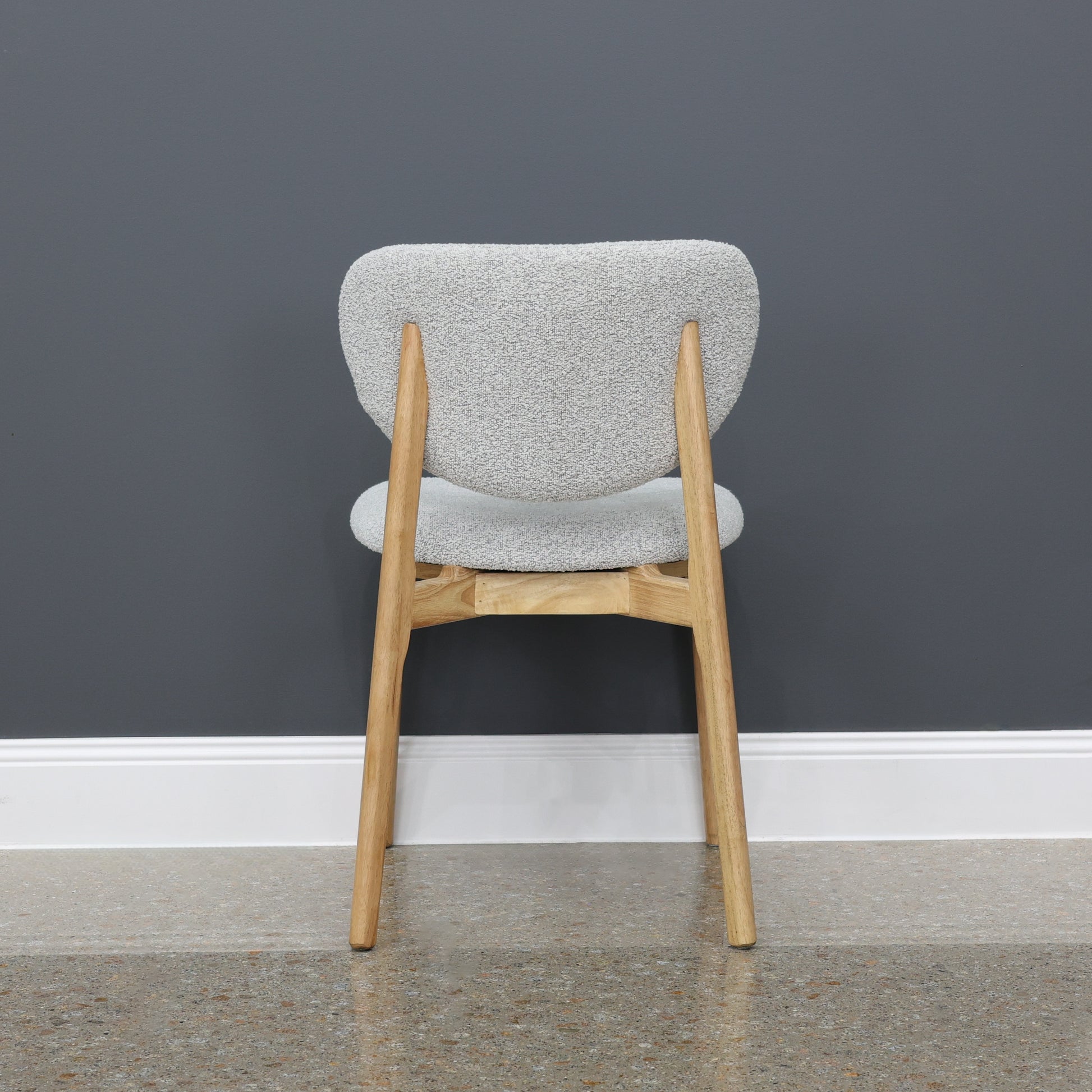 Albany Oak Solid Wood Dining Chair - Natural Fabric