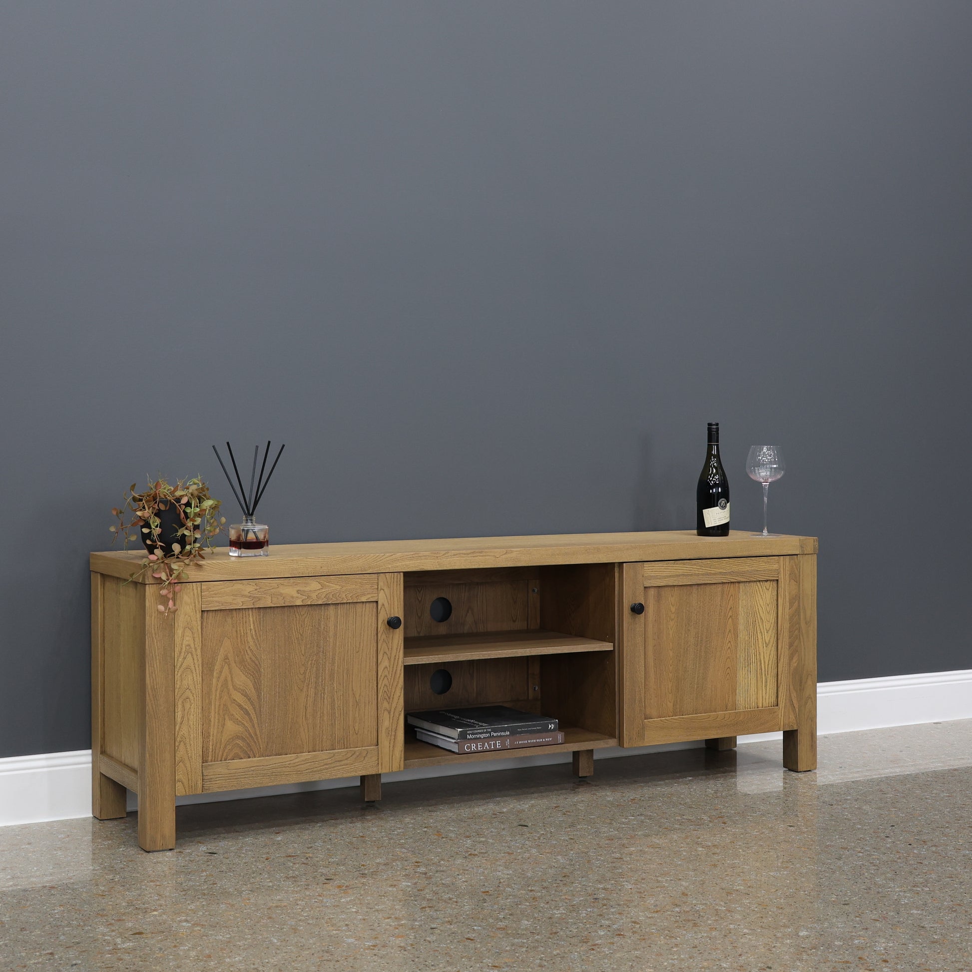 Mallee Large TV Unit w/ 2 Doors - 180cm