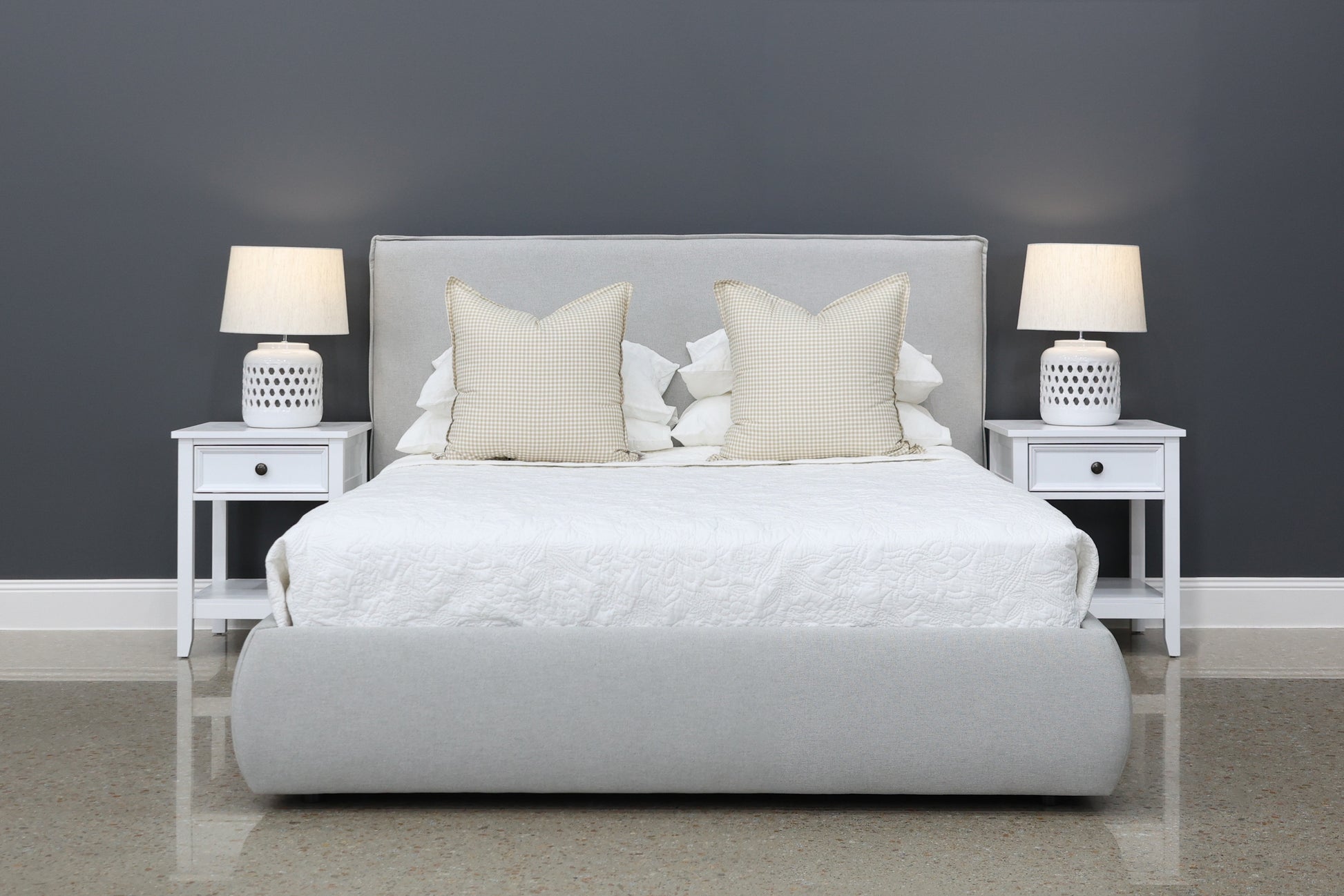 Queenscliff Bed - Light Grey