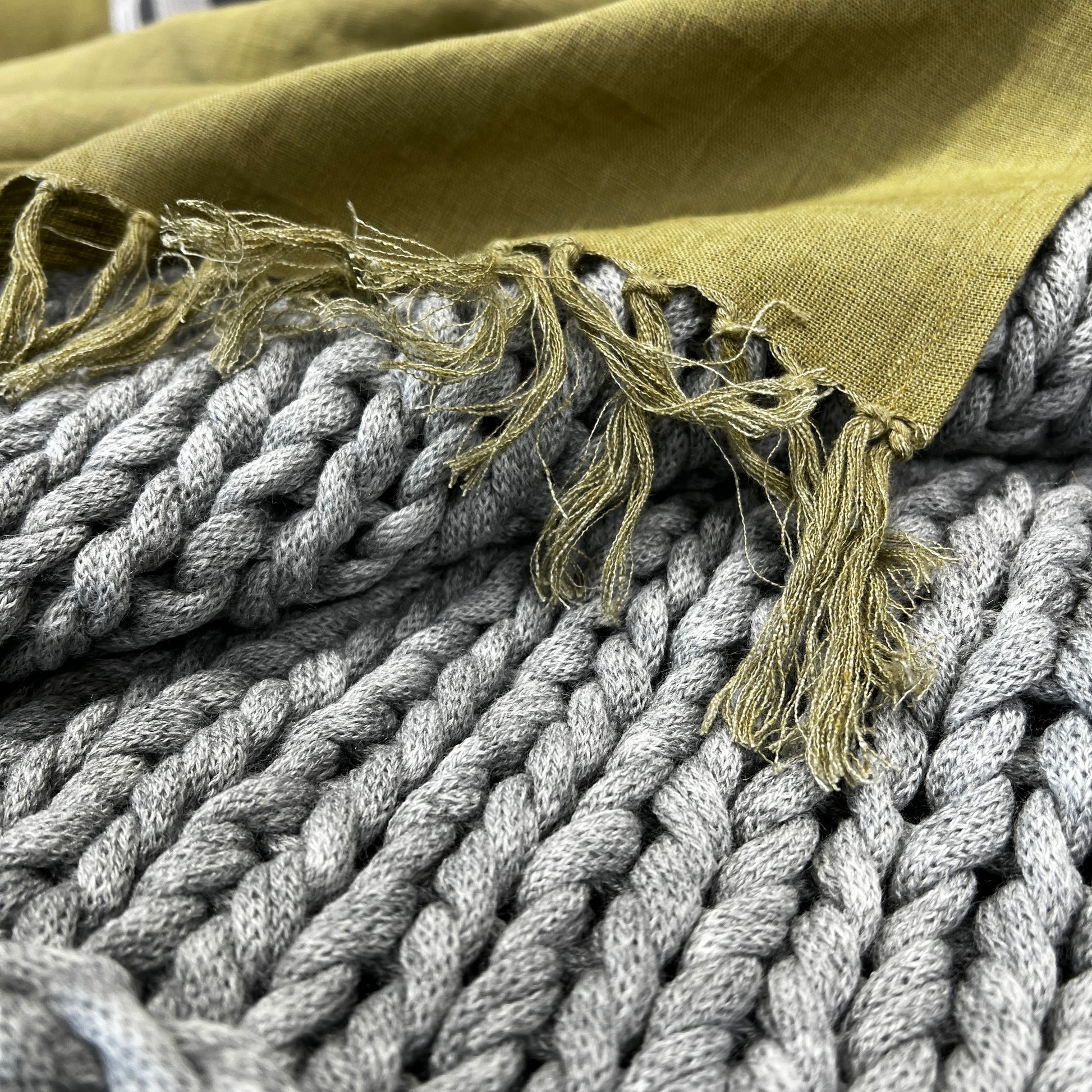 Boho Throw - Soft Grey