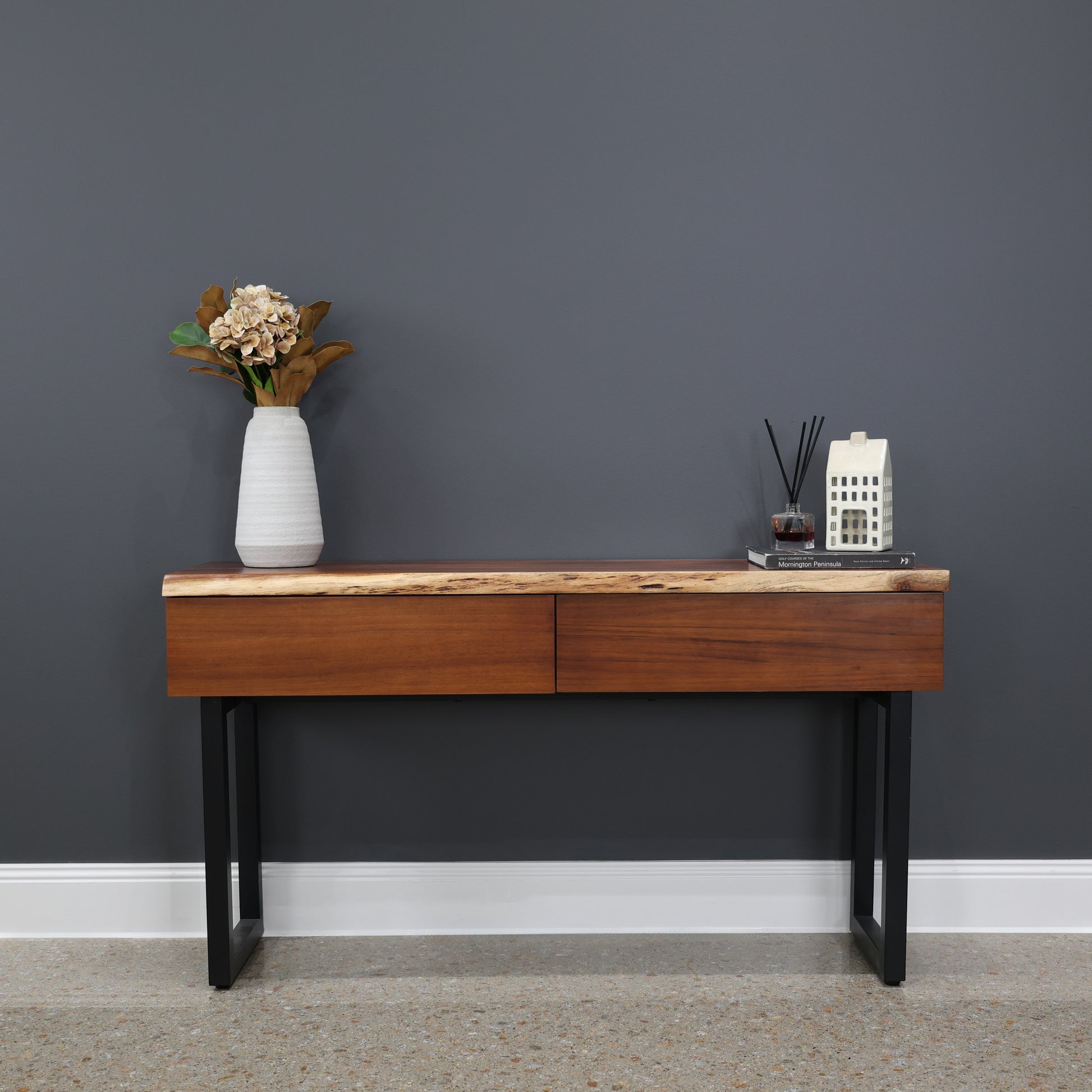 Dark Valley Console Table w/ 2 Drawers