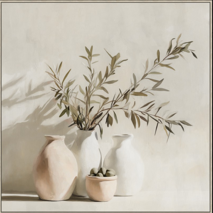 Olives with the Vase Canvas