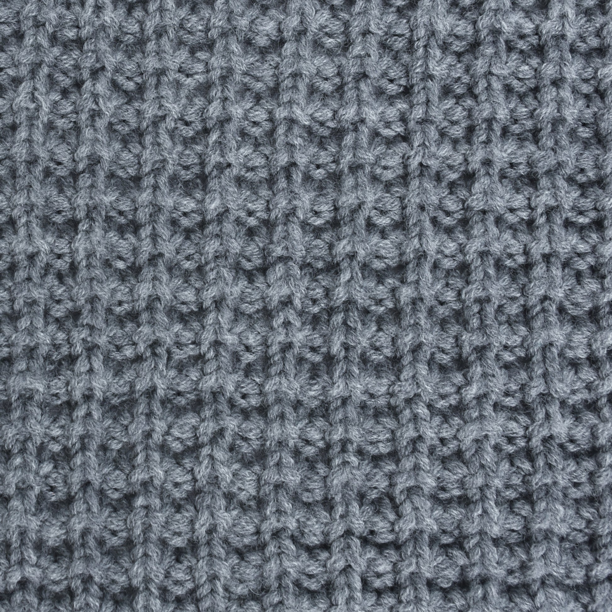 Large Moss Stitch Throw Australian Merino Wool - Charcoal