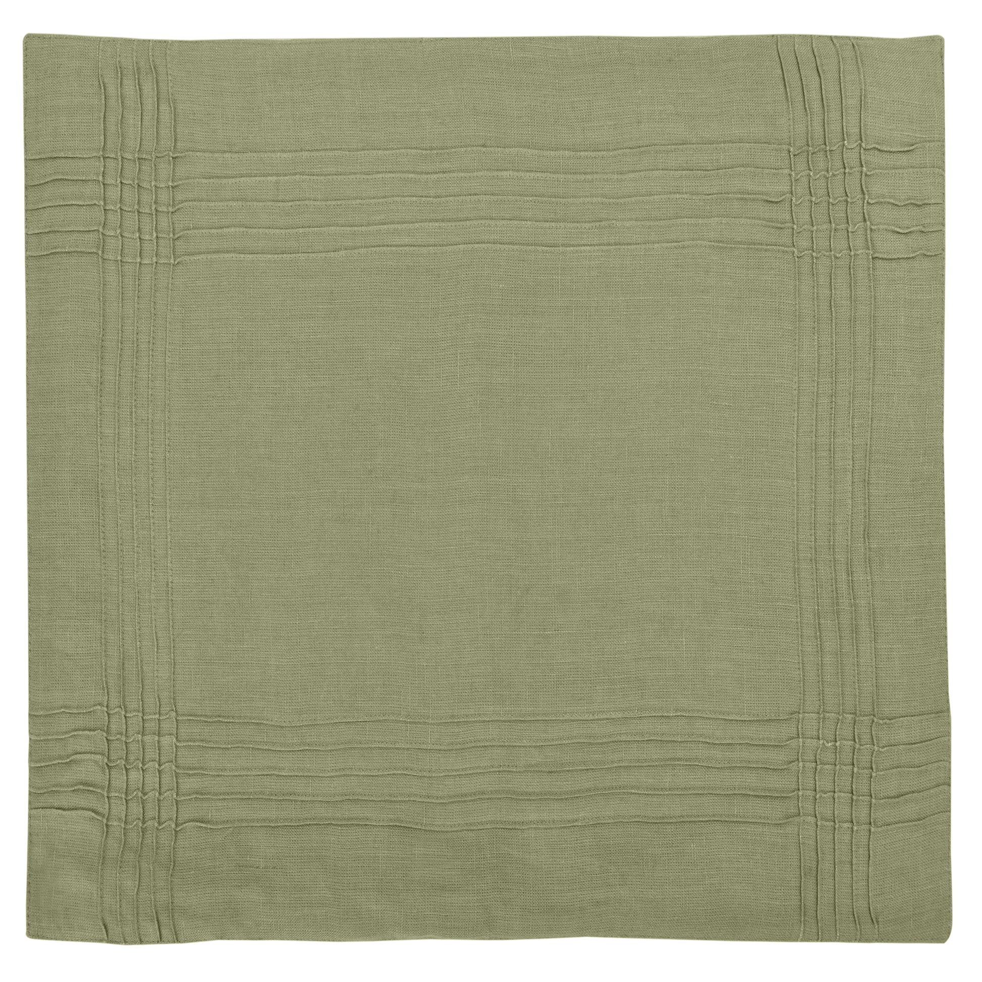 Pintuck Linen Napkins Set 4 - Pistachio