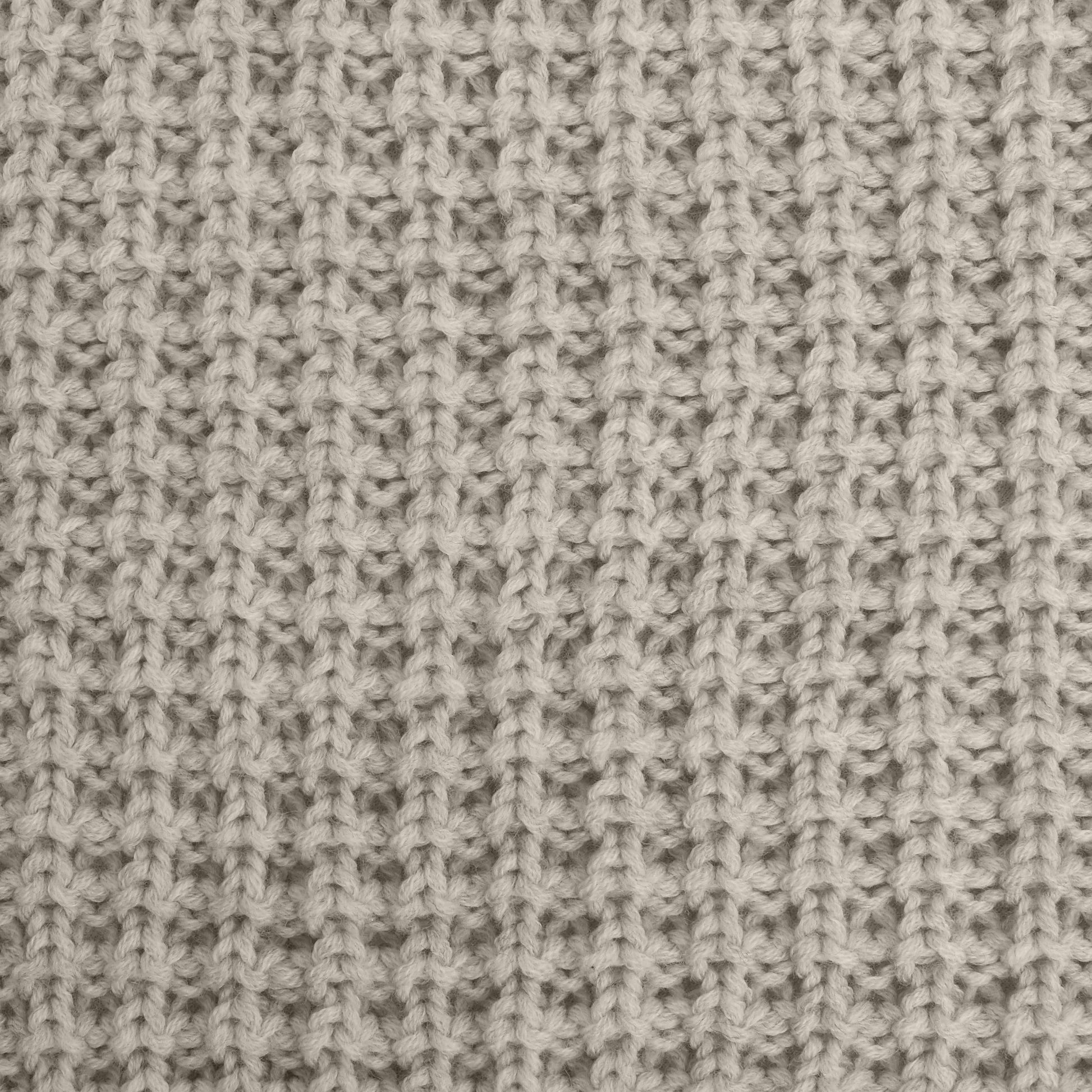 Large Moss Stitch Throw Australian Merino Wool - Stone