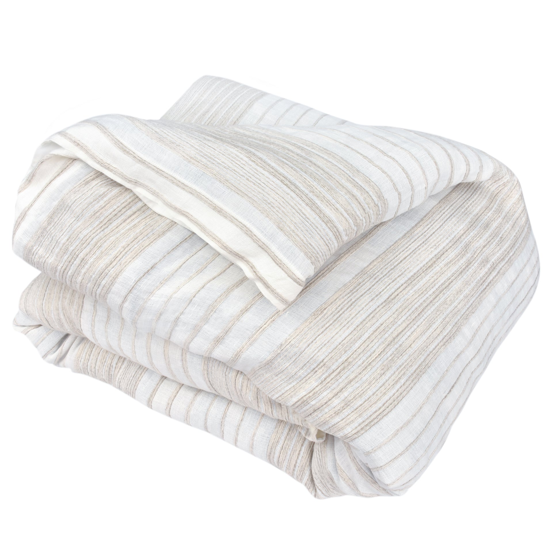 Willow Quilt Cover Set - Includes Pair of Standard Pillowcases - Ivory And Natural